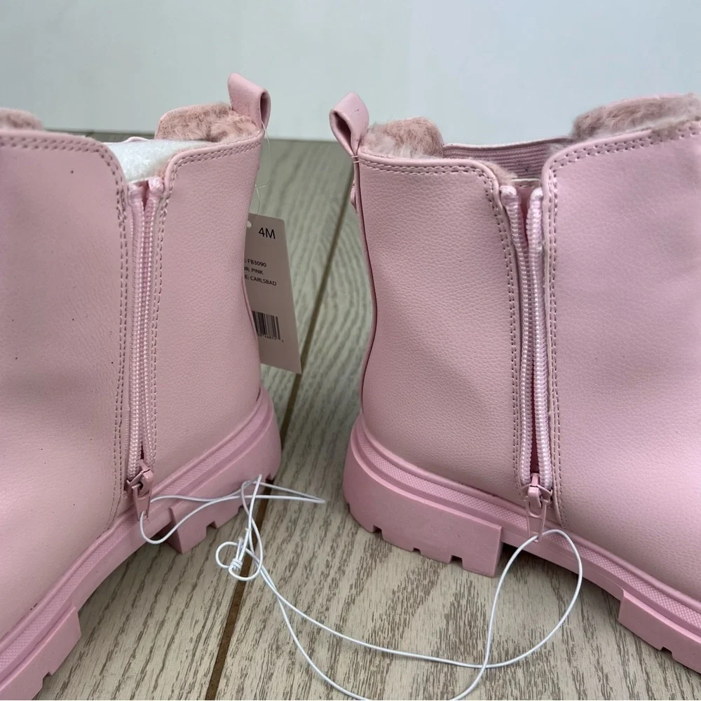 Juicy Couture Girl's Carlsbad Gem Embellished Boots 4 Kids Pink $50 FB3090